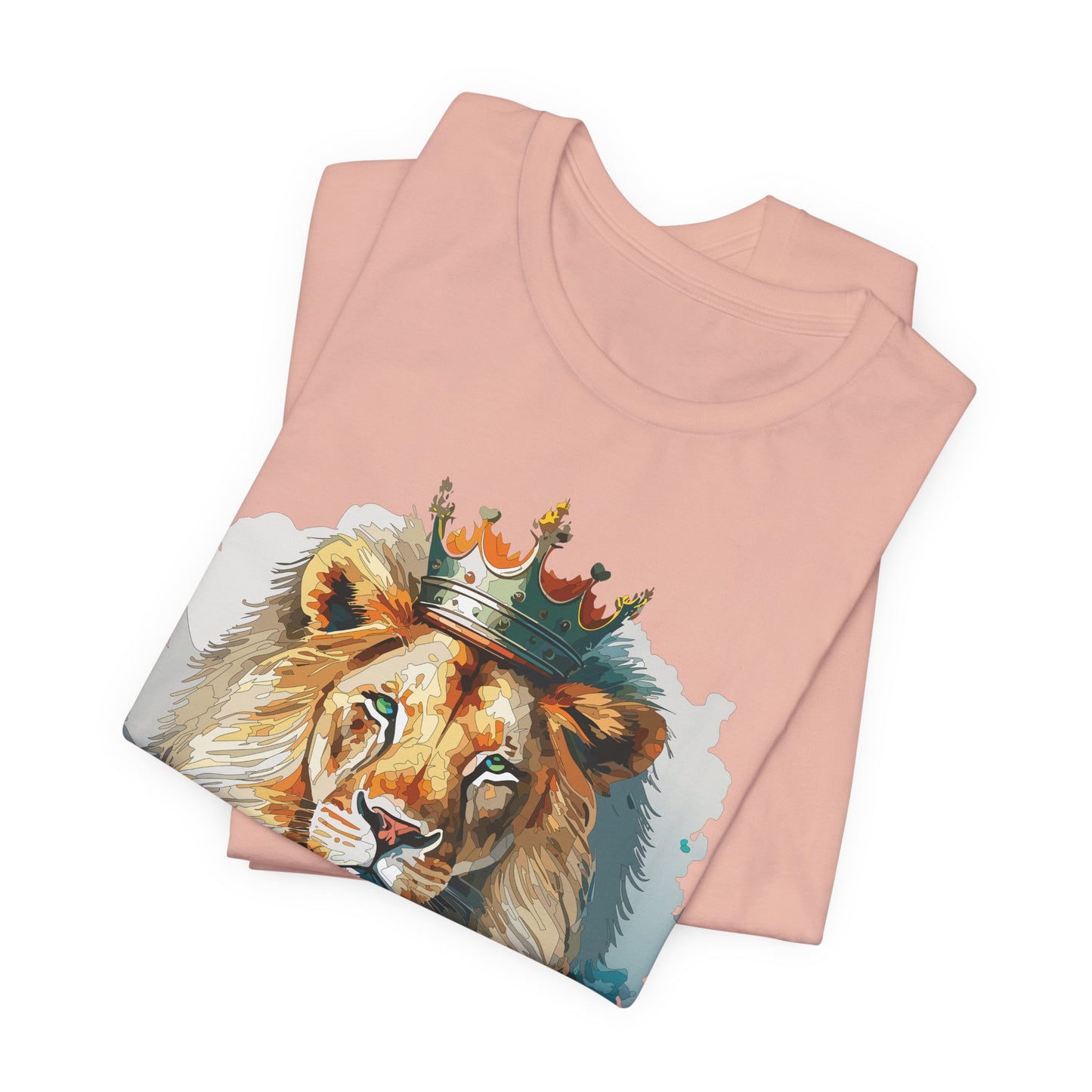 Unisex King Lion Tee, Animal Shirt, Tee Shirt with Lion, Crown T-Shirt, Animal King Tees, Crown Shirt, Safari T-Shirt 3