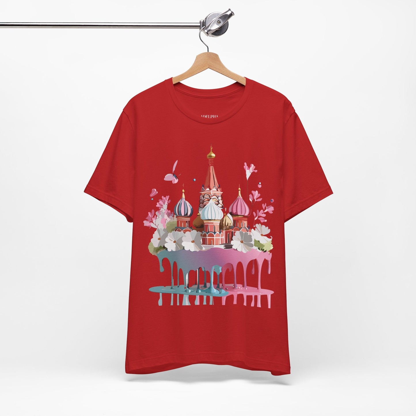 Unisex Moscow Tourist Shirt Graphic Tee By Adelpha Vintage Inspired Art For Everyday Wear