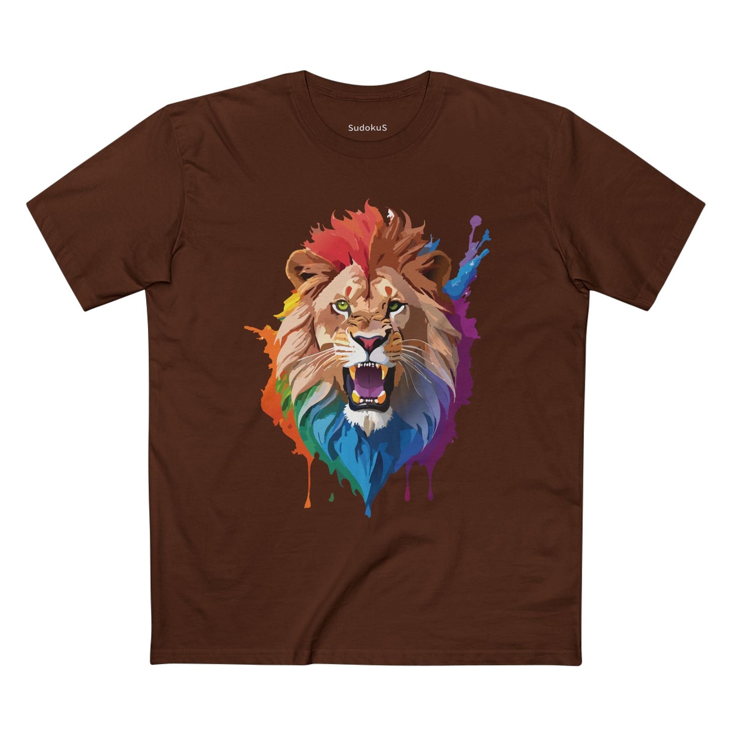 Lion Graphic Unisex 100 Cotton Staple Tee with Animal Design Artwork 27