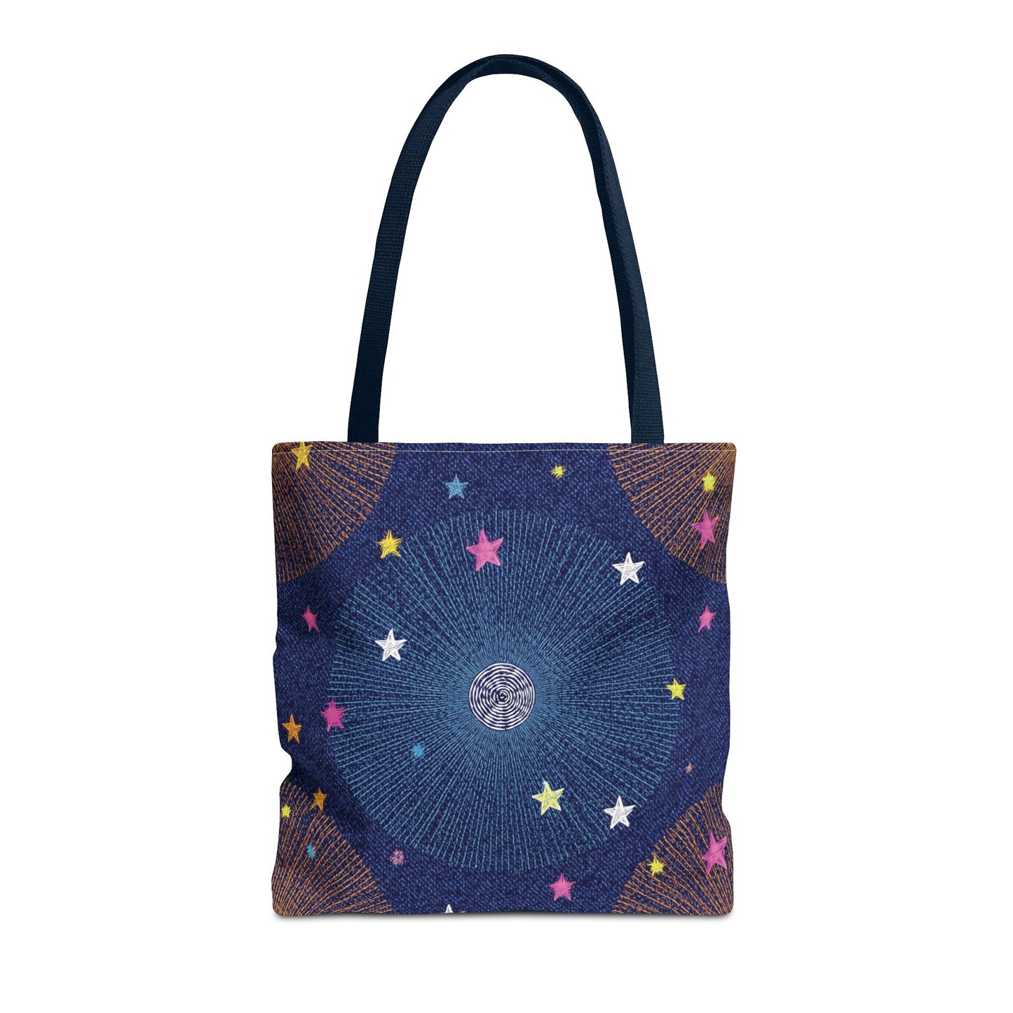 Denim Fabric Imitation Print Unisex Canvas Bag Poly Spun 3 Sizes Tote Bag 183-8