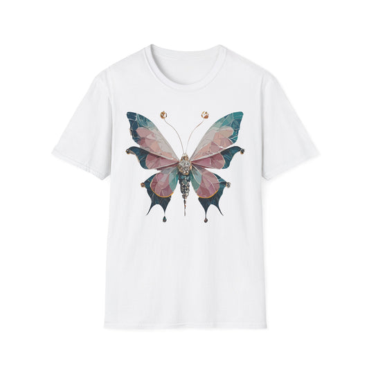 Butterfly Shirt Unisex T Shirt Monarch Print Gildan Softstyle 64000 100 Percent Ring Spun Cotton