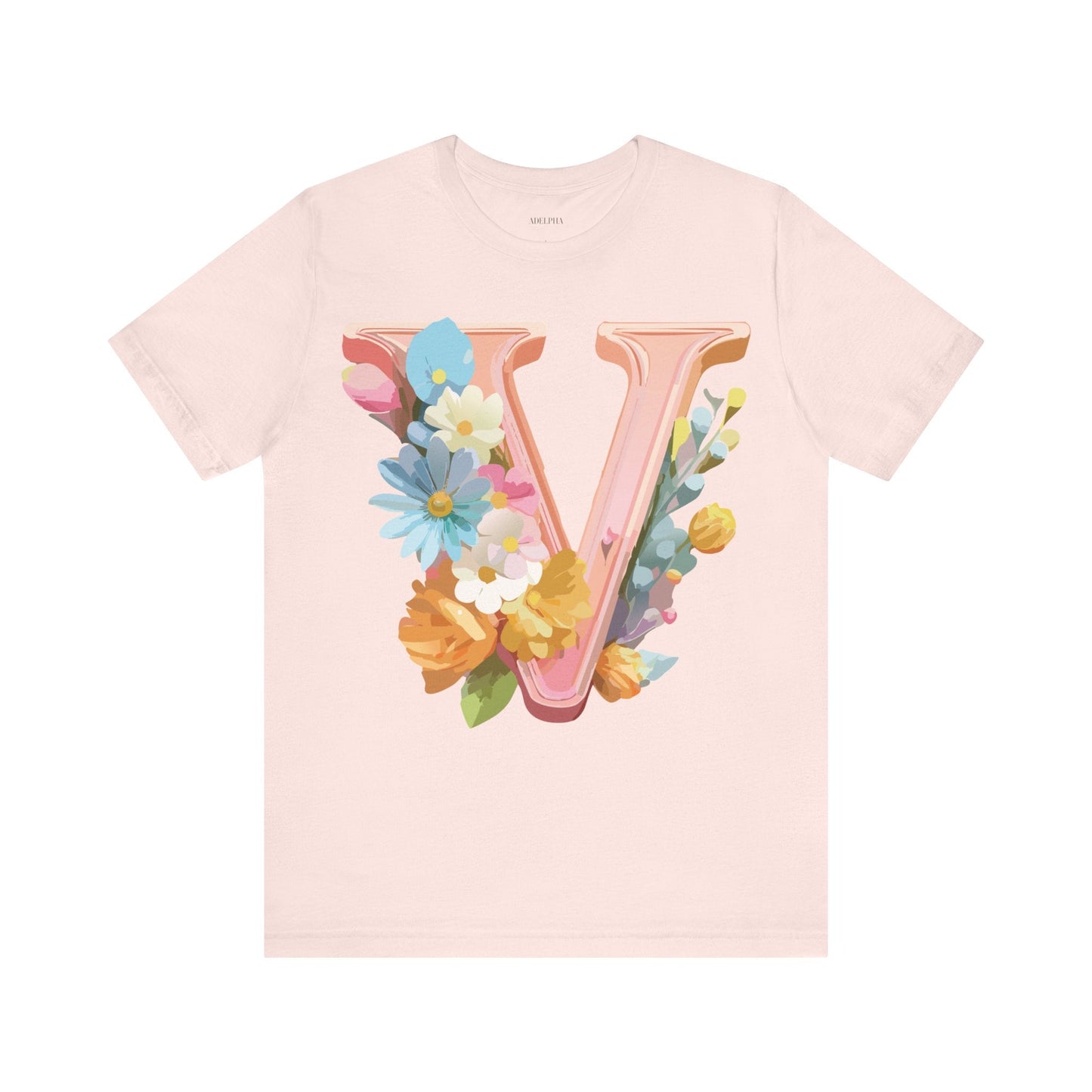 Letter V Shirt Unisex Graphic Tee With Vintage Inspired Artwork From Adelpha Official Edition