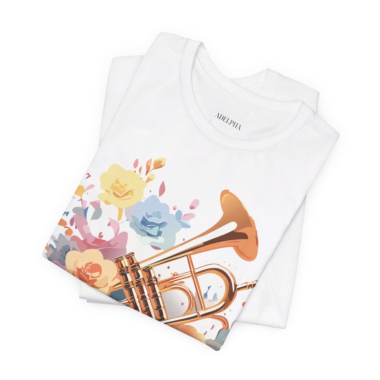 Music Graphic Unisex 100 Cotton Vintage Art with Musical Elements Tee 137