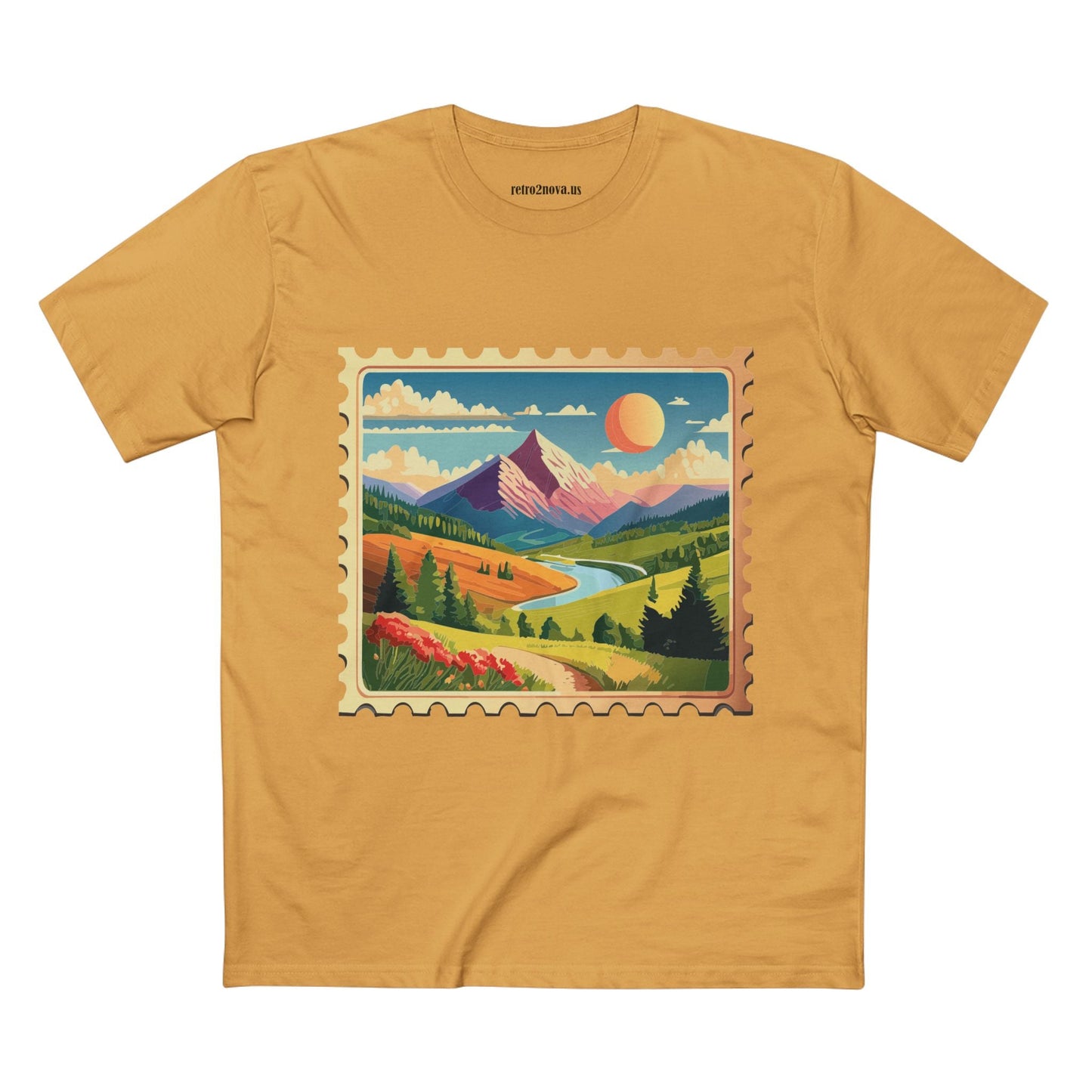 Stamp Shirt Postage Stamp Shirt PS36 Unisex Premium Cotton Tee With Original Art Design Retro2Nova