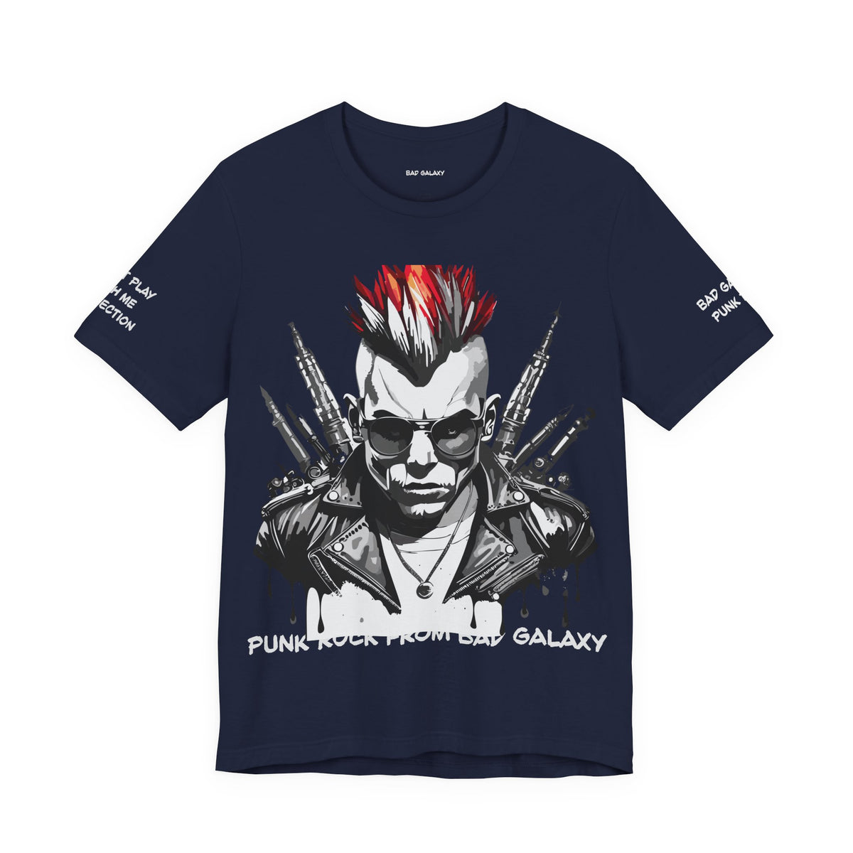 Punk Rock Graphic Unisex Cotton Bella+Canvas Tee with Art Design b27