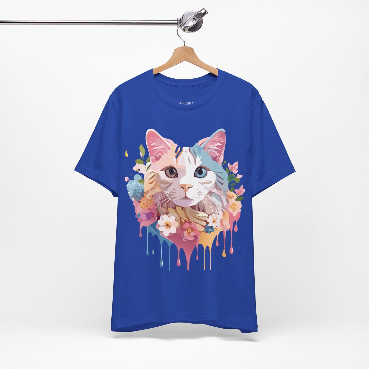 Cat Graphic Tee Unisex Short Sleeve Shirt Featuring Vintage Adelpha Artwork
