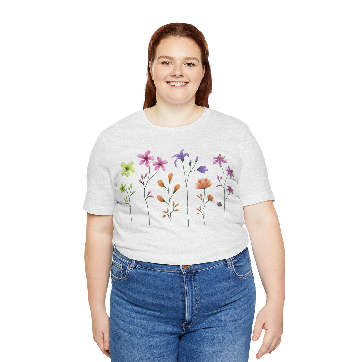 Floral Graphic Tee Shirt - Bella+Canvas Unisex 100 Cotton 54