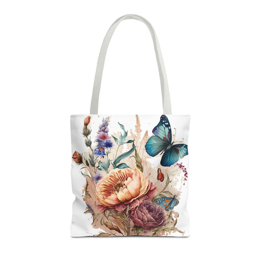 Canvas Bag with Butterfly Prints