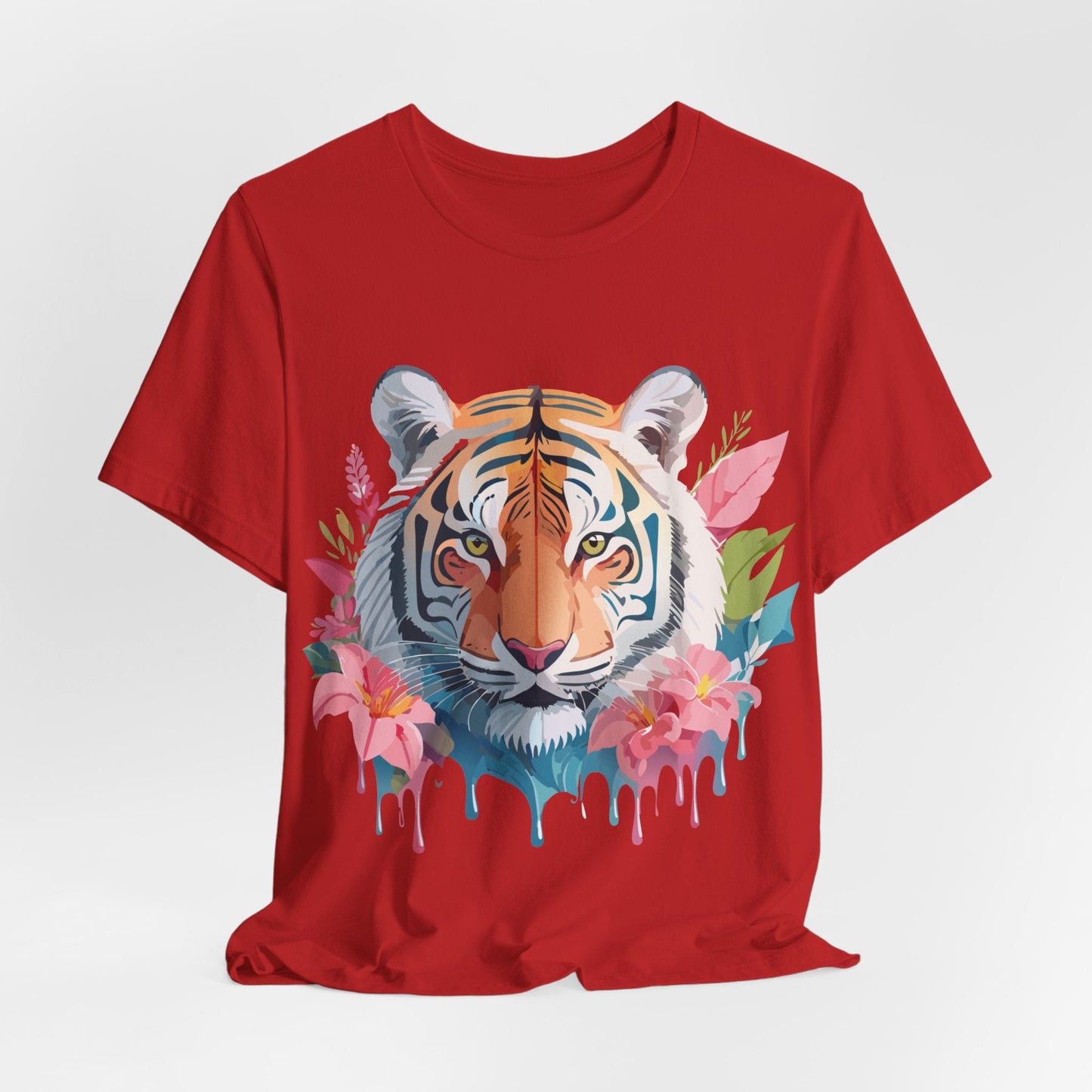 Tiger Graphic Unisex 100 Cotton Vintage Art with Animal Tee 13