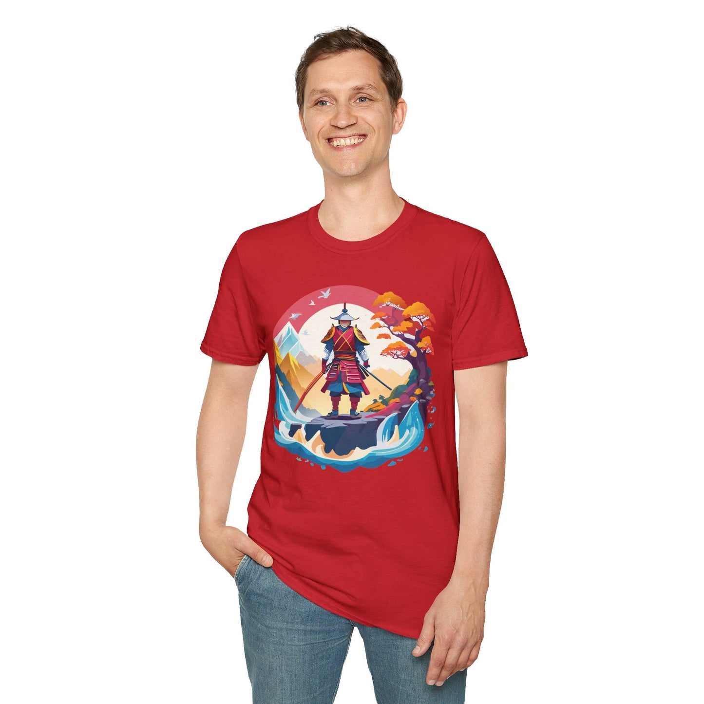 Samurai Shirt Gildan Softstyle 64000 Ring Spun Cotton Unisex Tee For Everyday Comfort