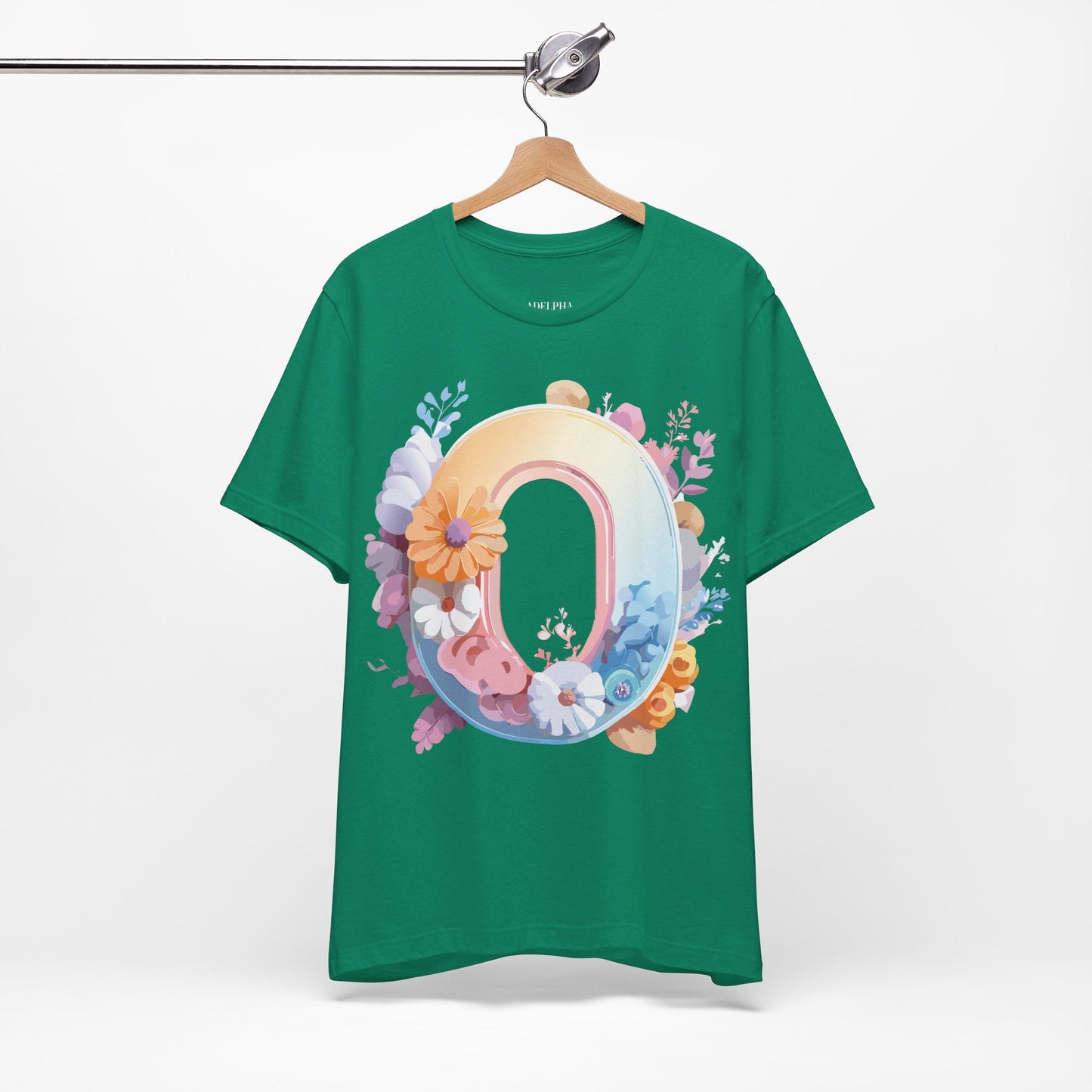 Letter O Shirt Unisex Graphic Tee Vintage Inspired Artwork By Adelpha Premium Short Sleeve