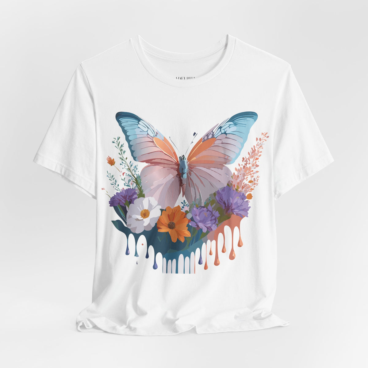 Butterfly Graphic Unisex Cotton Bella+Canvas Tee with Art Design n15
