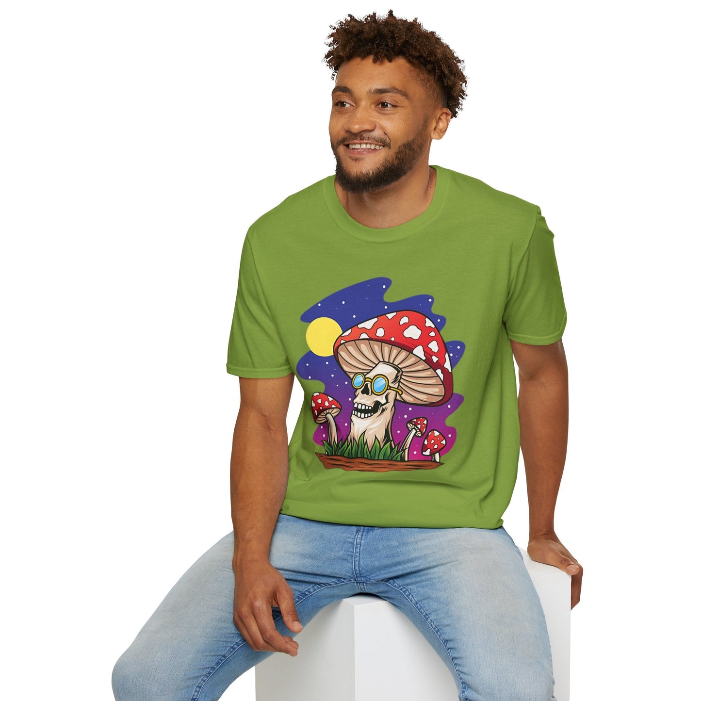 Mashroom Mushroom Tee Shirt Unisex Funny Fungus Design Softstyle 64000 Cotton Tee