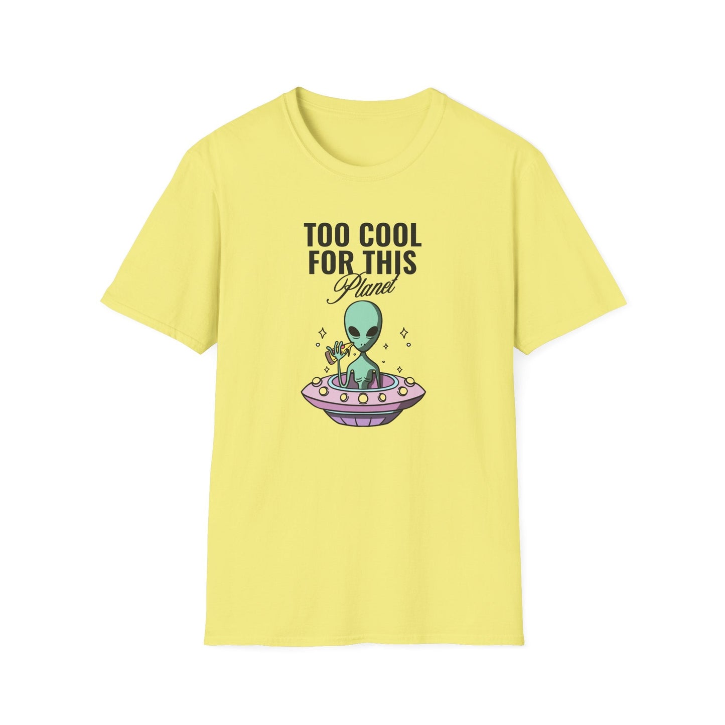 Alien UFO TShirt  Too Cool For This Planet Graphic Tee