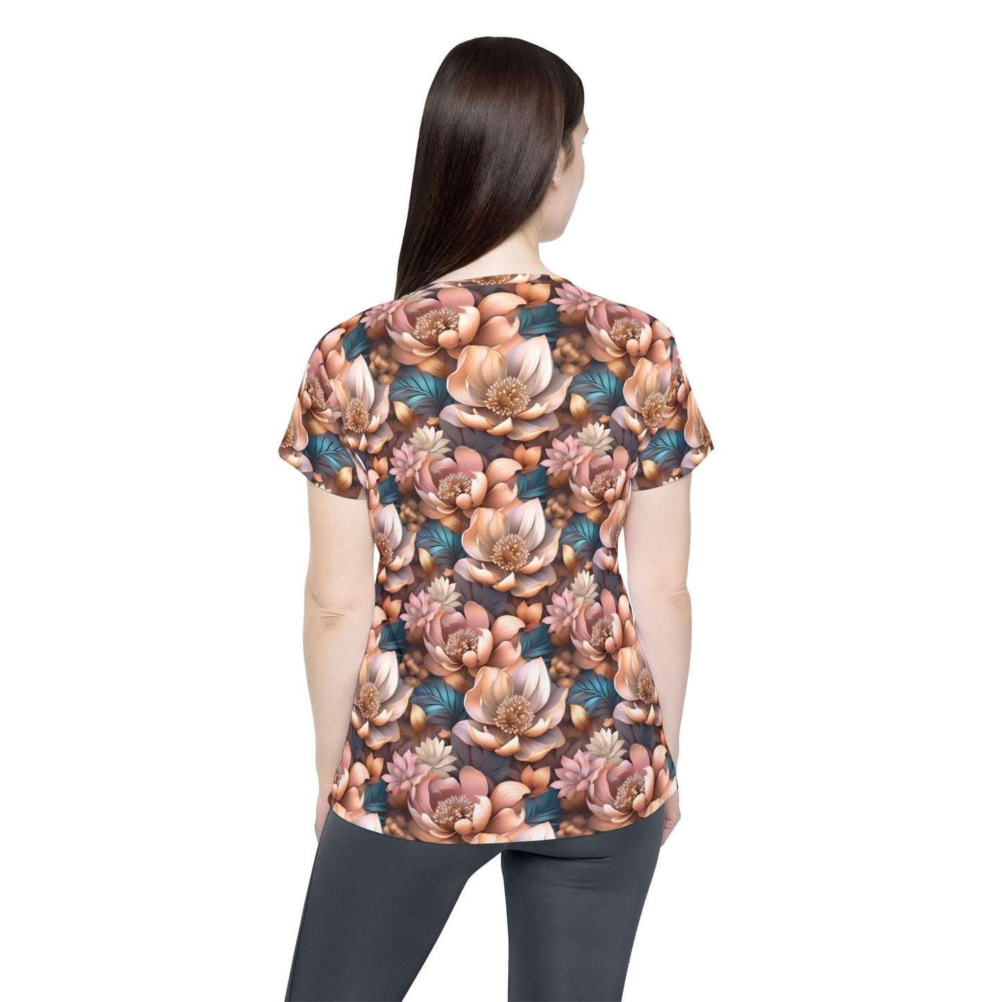 Women Poly Shirt with Floral Print F288