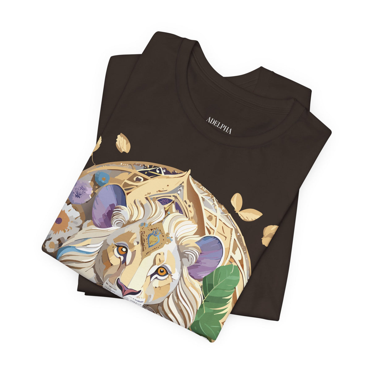 Medallion Graphic Unisex Cotton Bella+Canvas Tee with Floral Art Design m65