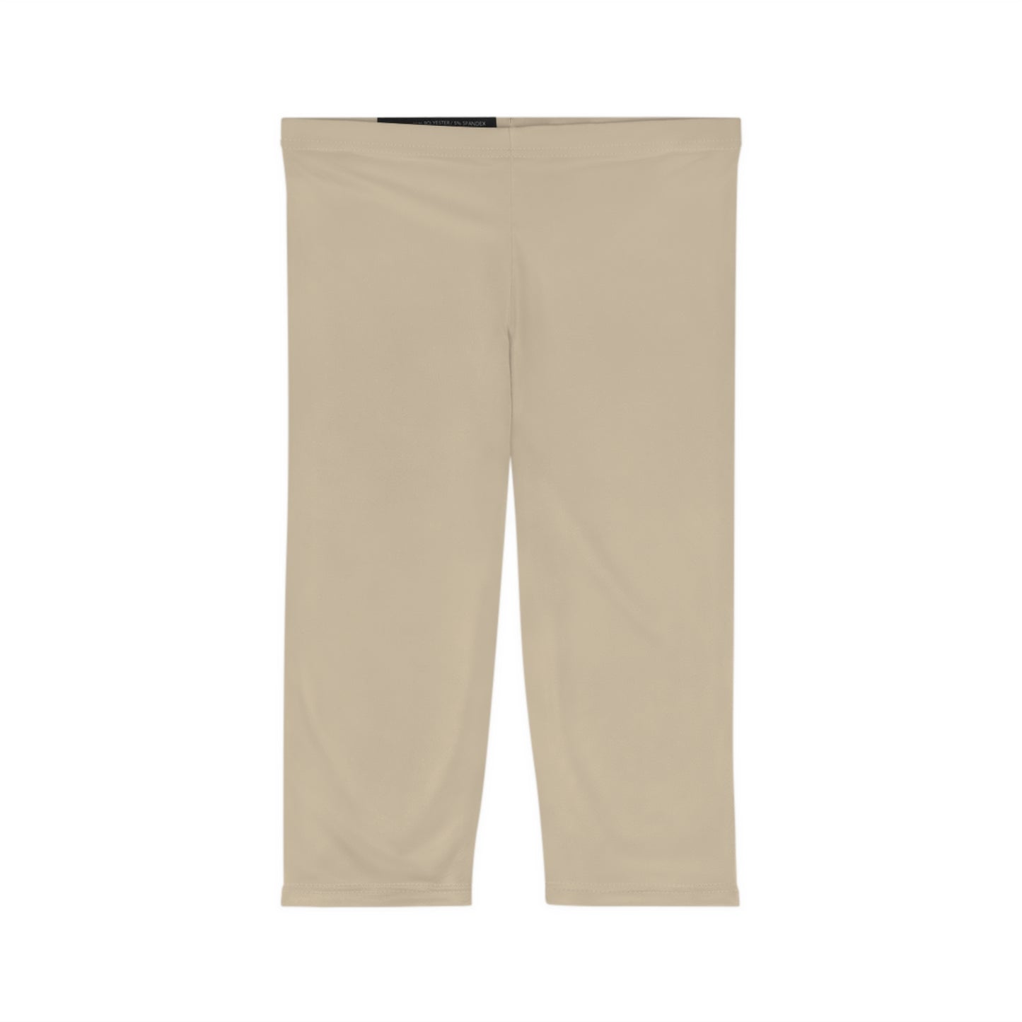 Pale Oak Color Women's Brushed Suede Poly Span Casual Capri Leggings XS-2XL