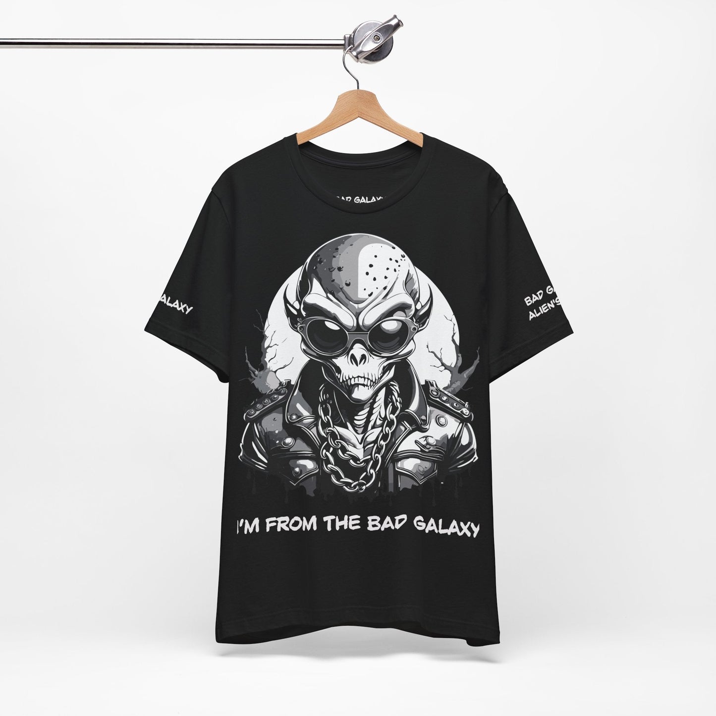 Alien Tee Shirt From Bad Galaxy 100 Percent Cotton Made to Order Eco Friendly Non Toxic Inks