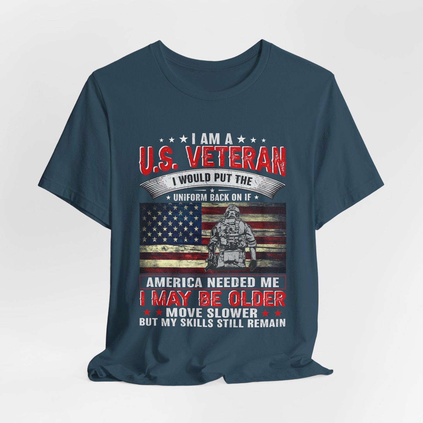 Army Veteran Patriotic Graphic Design Unisex Cotton T-Shirt v25