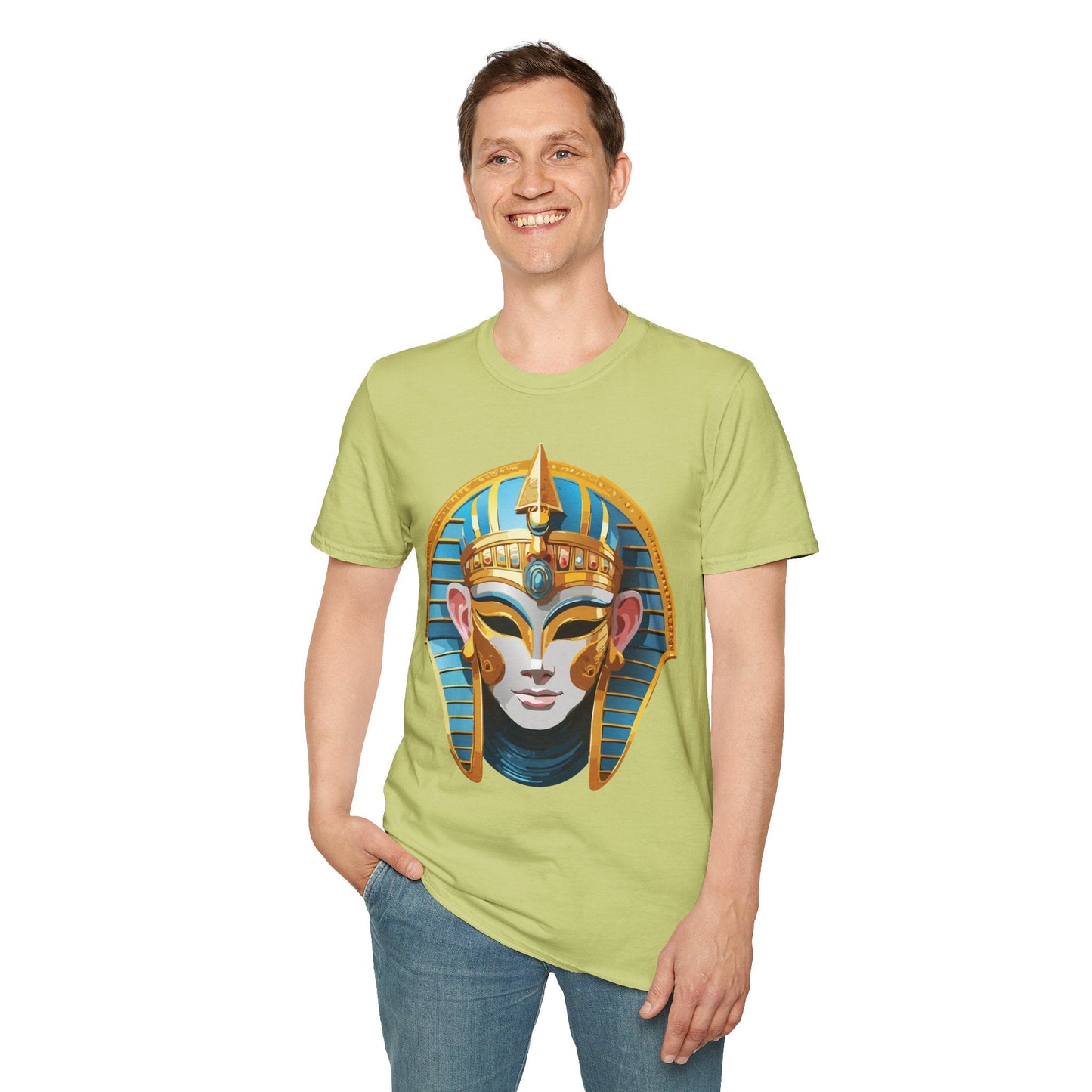 Mask Design Tee Shirt For Unisex Comfort Gildan Softstyle 64000 Ring Spun Cotton