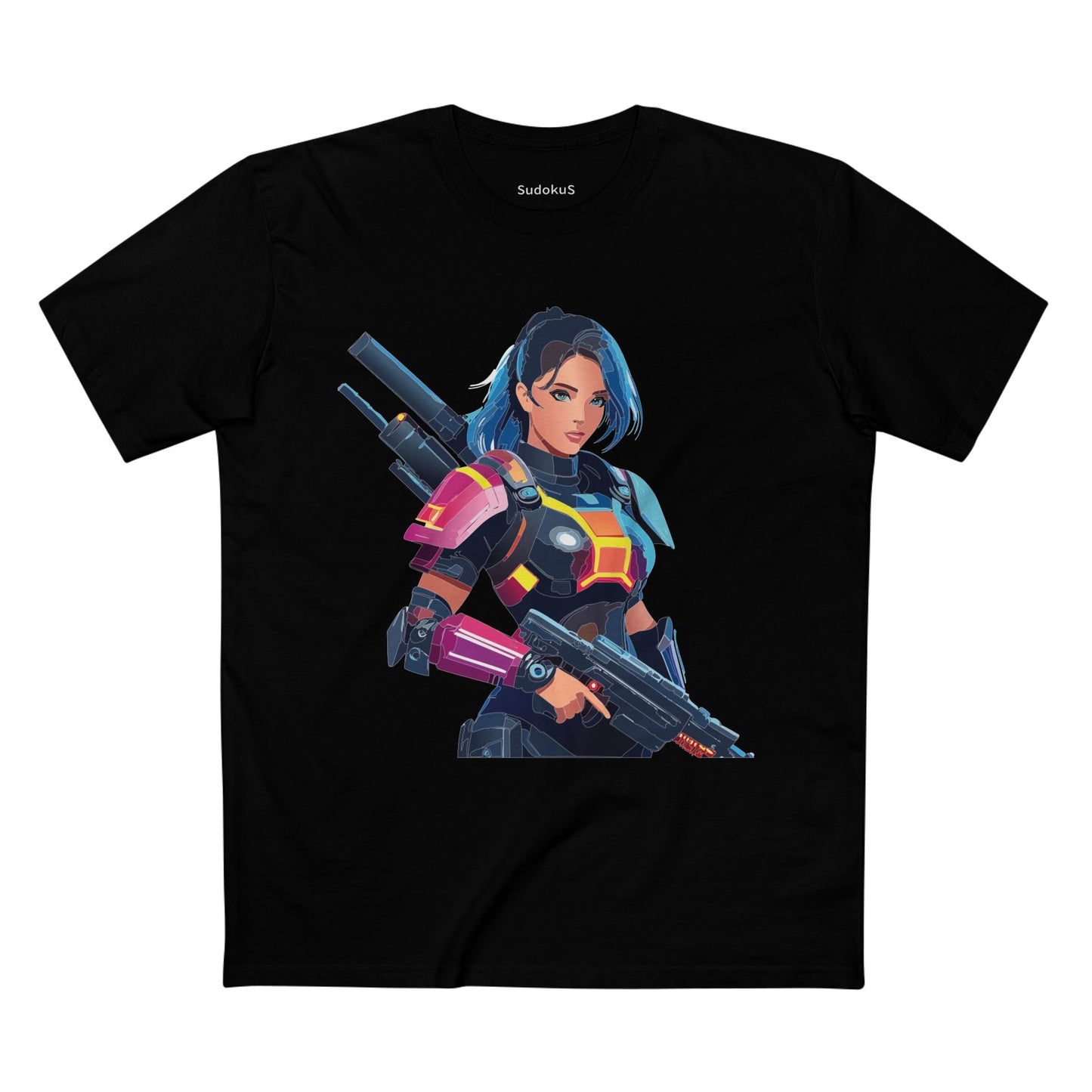 Army-woman Graphic Unisex 100 Cotton Staple Tee 21