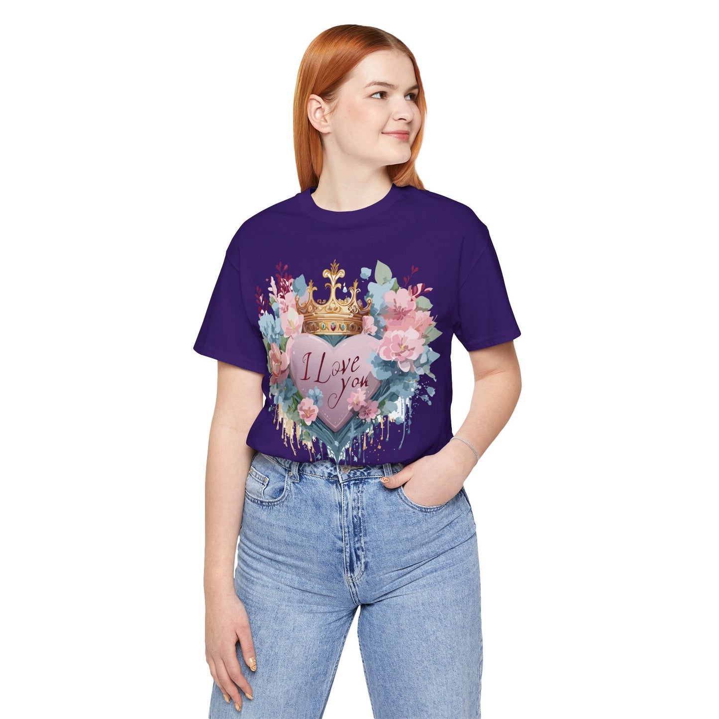 Valentine Graphic Tee Unisex Short Sleeve Jersey Shirt Adelpha Vintage Art Design