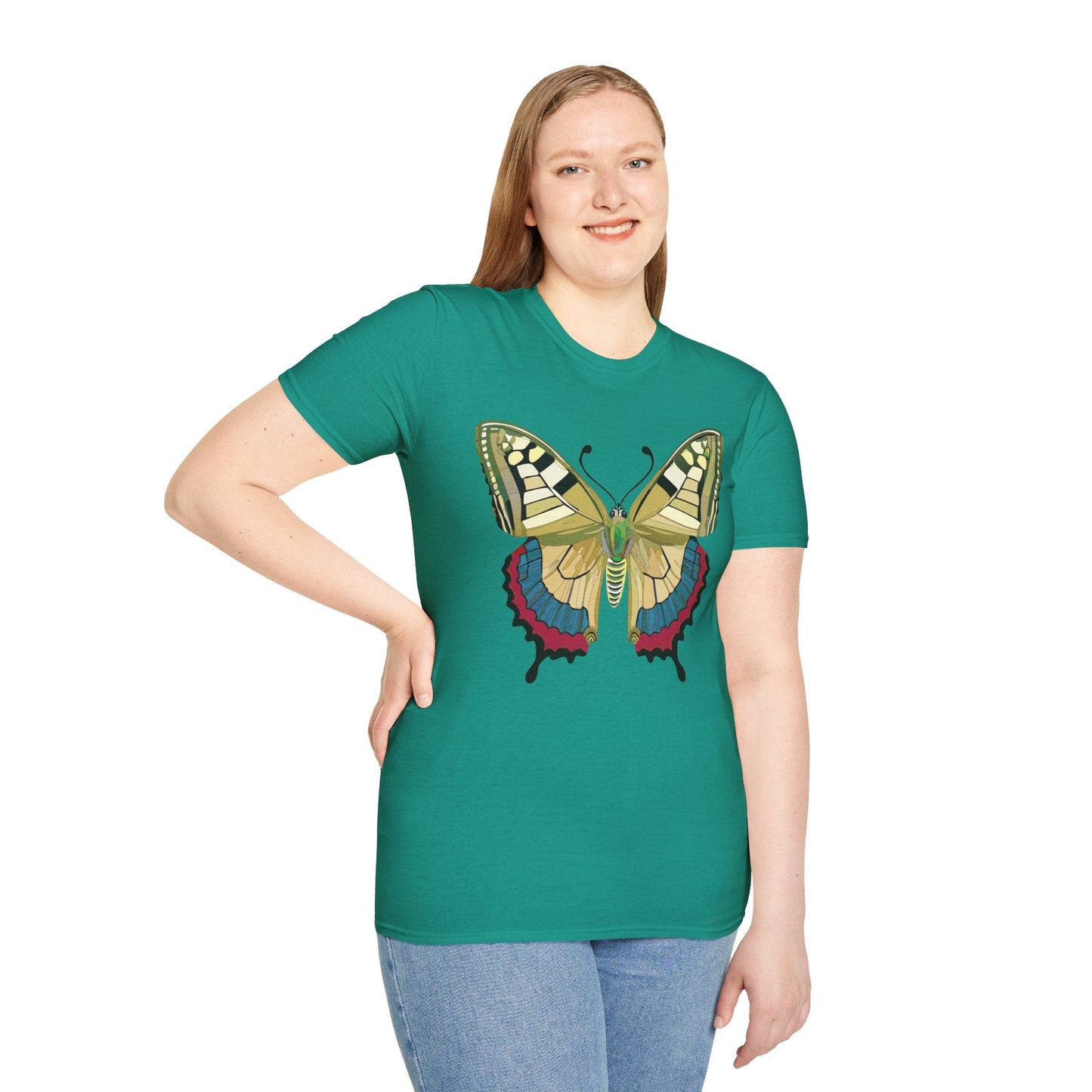 Butterfly T Shirt Unisex Monarch Design Soft Cotton Gildan 64000 Short Sleeve Tee