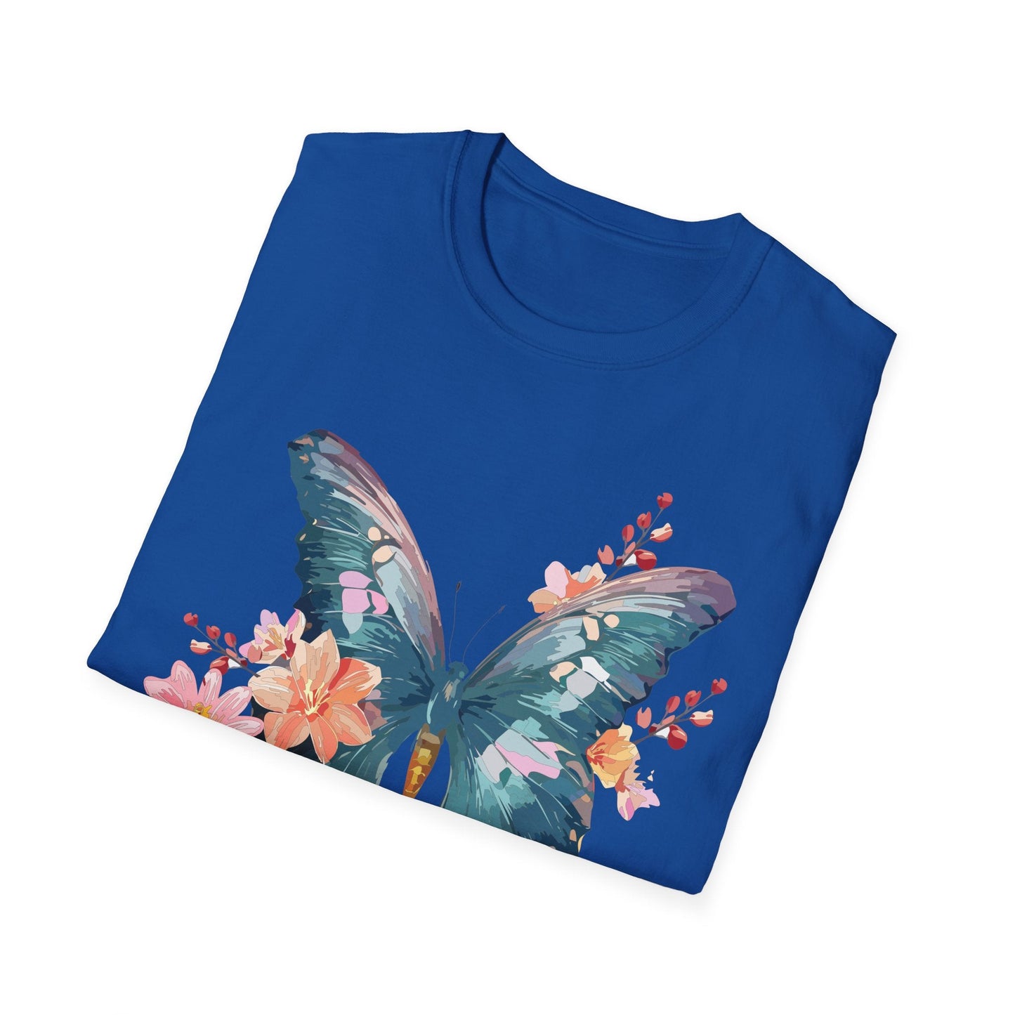 Butterfly T Shirt Unisex Gildan Softstyle 64000 100 Percent Ring Spun Cotton Monarch Tee