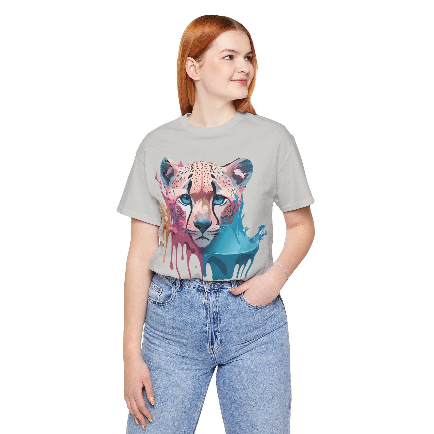 Cheetah Graphic Tee Unisex Jersey Short Sleeve Vintage Inspired Artwork Adelpha