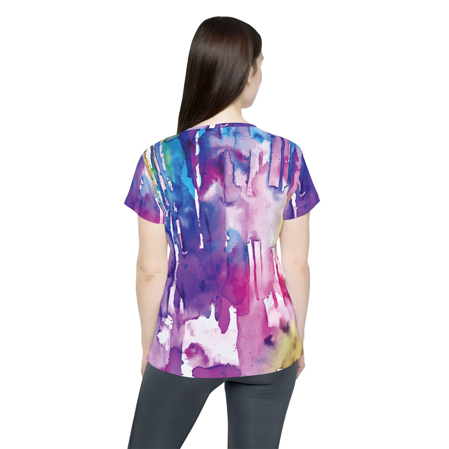 Poly Jersey Tee Shirt with abstract prints