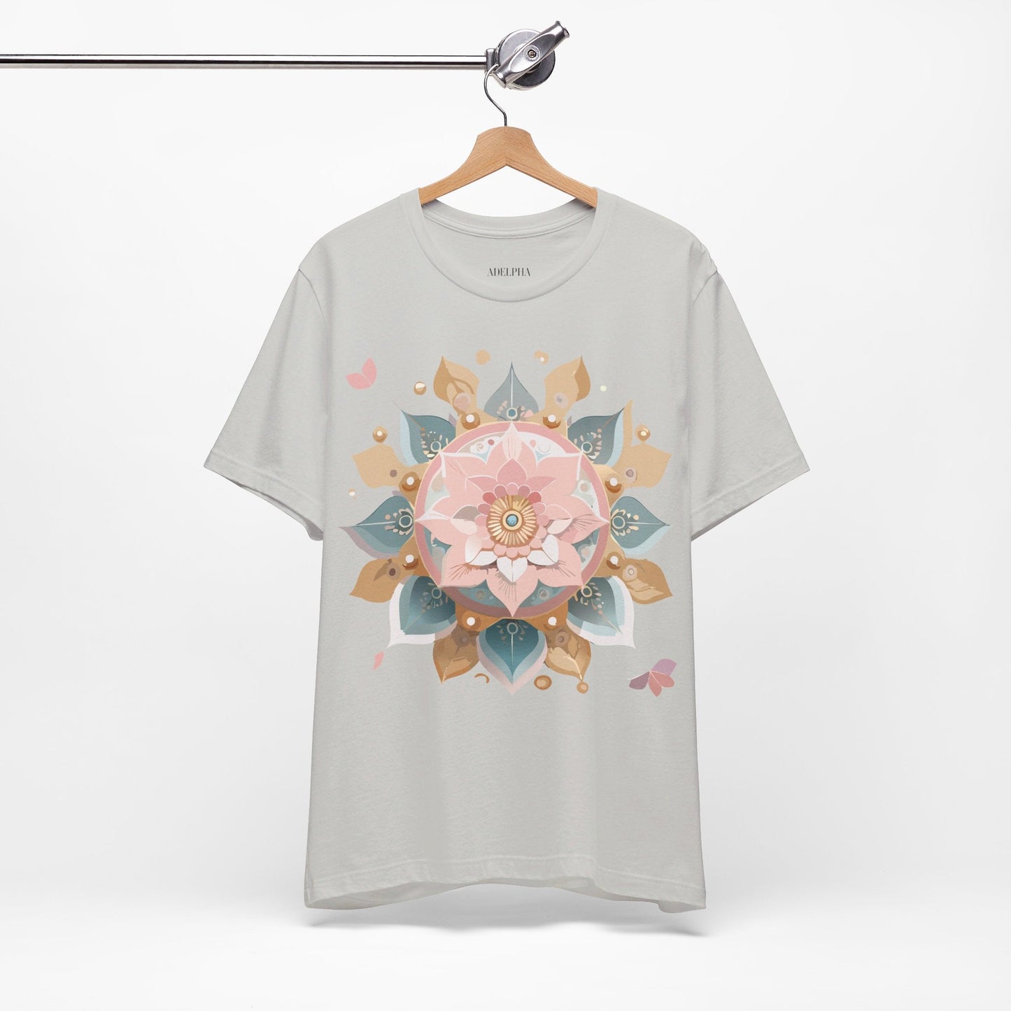 Mandala Shirt Unisex Graphic Tee By Adelpha With Vintage Inspired Artwork Short Sleeve Jersey