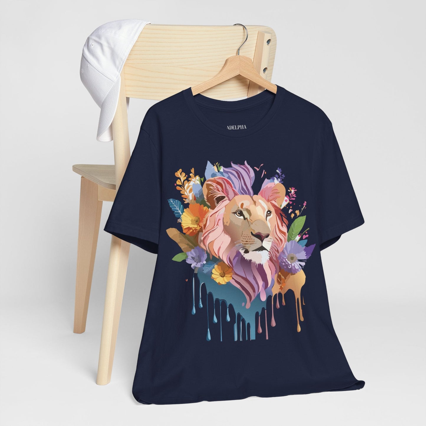 Lion Graphic Unisex 100 Cotton Vintage Animal Artwork Tee 1