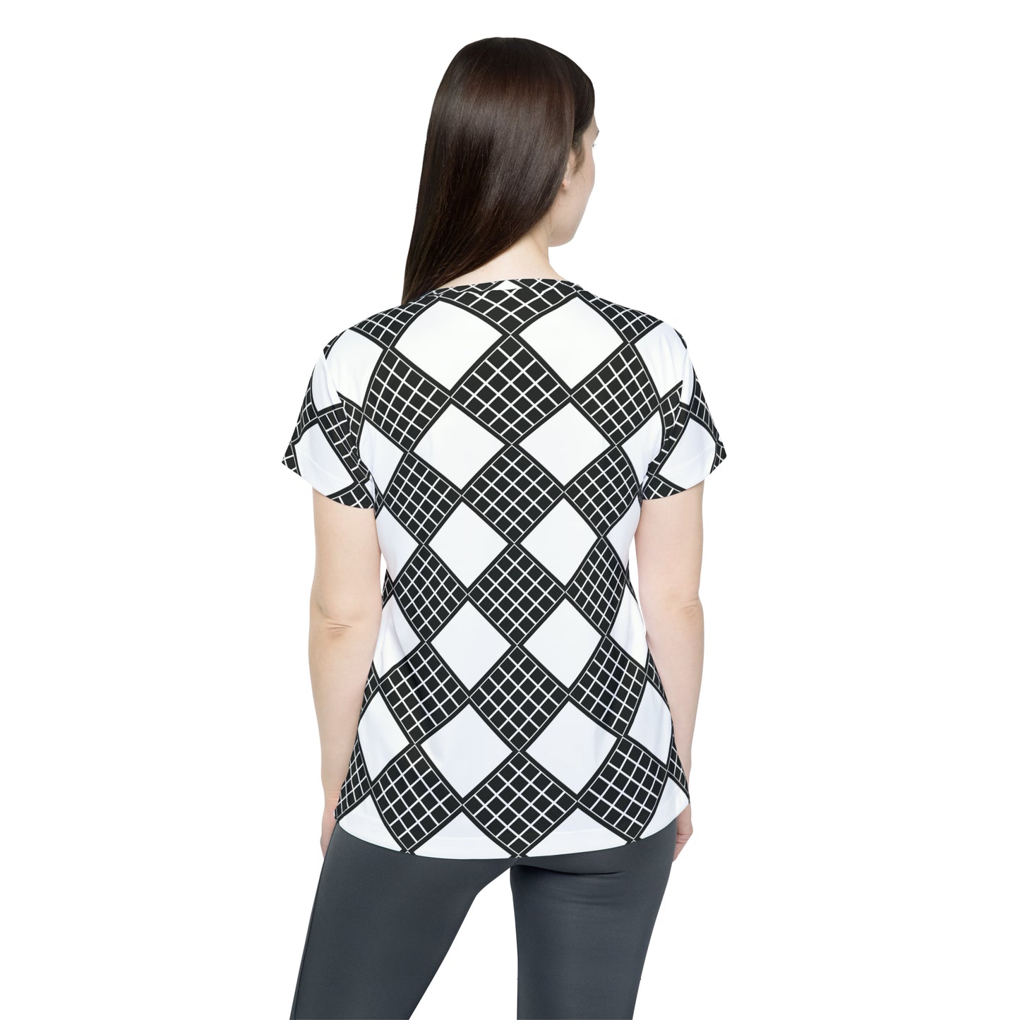 Poly Jersey Tee Shirt with abstract prints