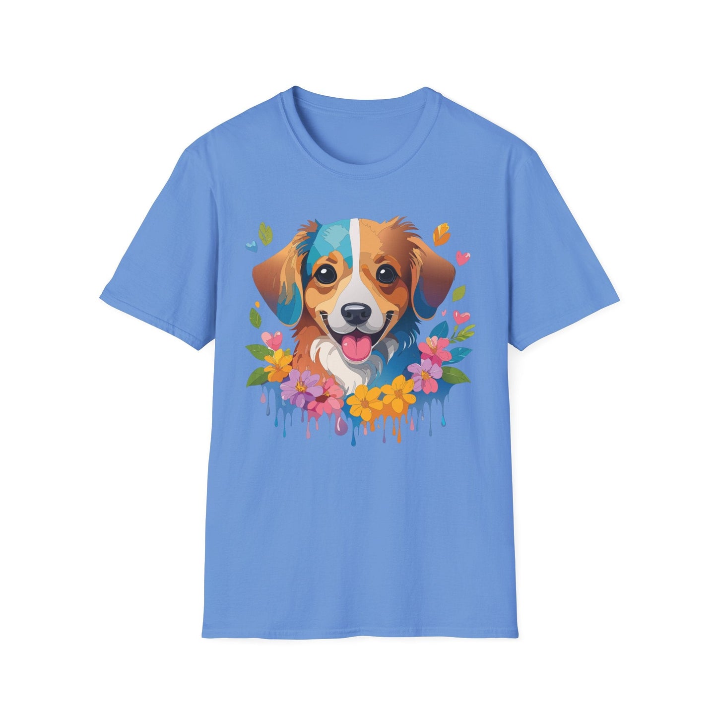 Dog Shirt Unisex Animal Tee 100 Percent Cotton Gildan Softstyle 64000
