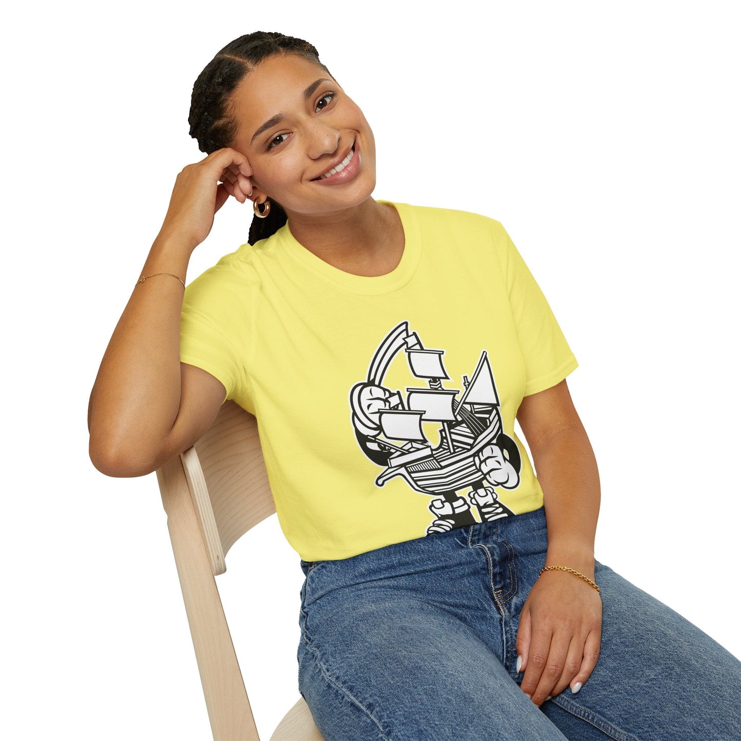 Cartoon T Shirt Animation Tee Funny Unisex Gildan Softstyle 64000 Cotton Art Design