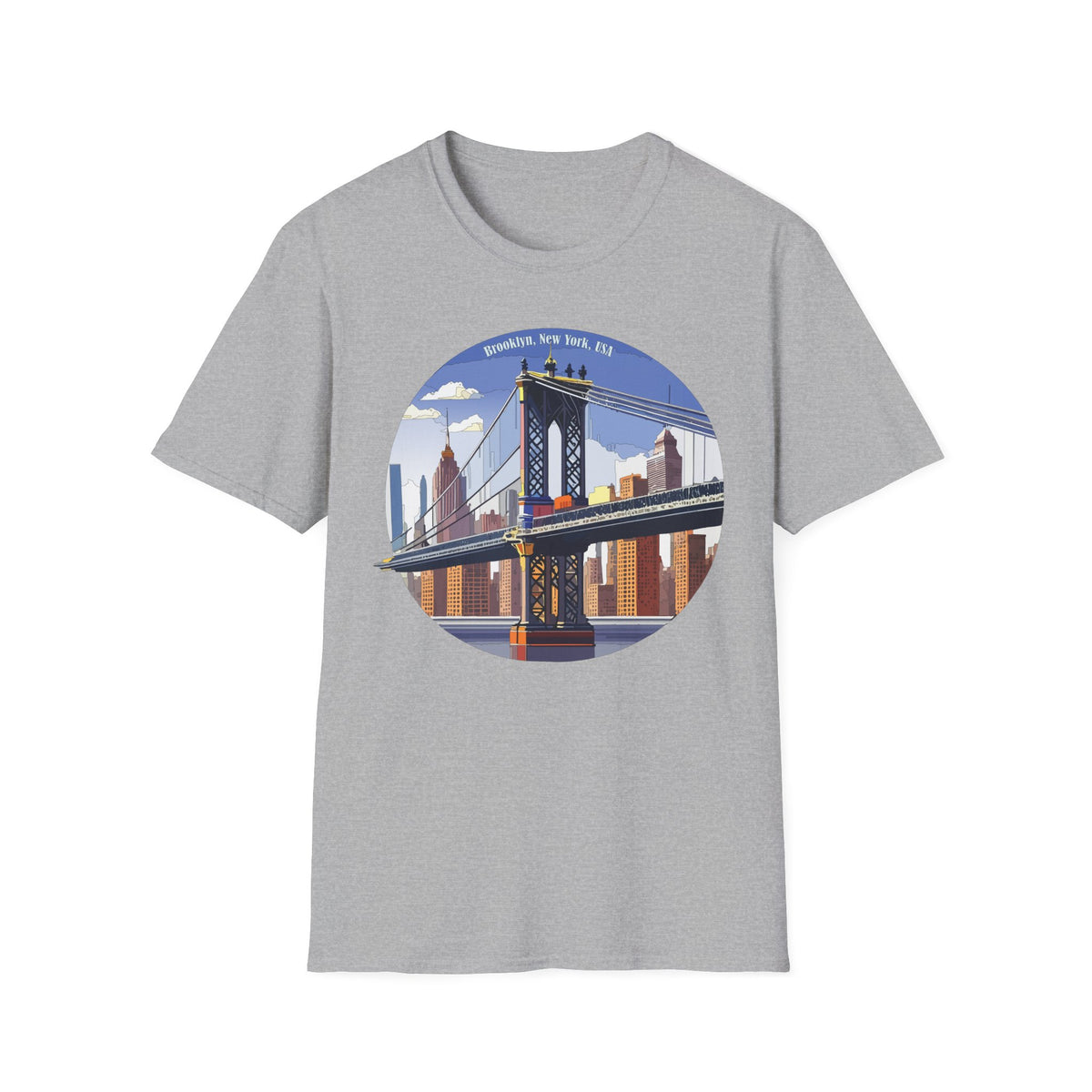 Brooklyn Bridge Illustration T-Shirt | New York City Skyline