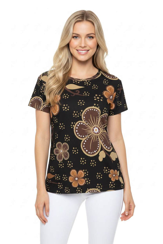 Women Poly Shirt with Floral Print F233