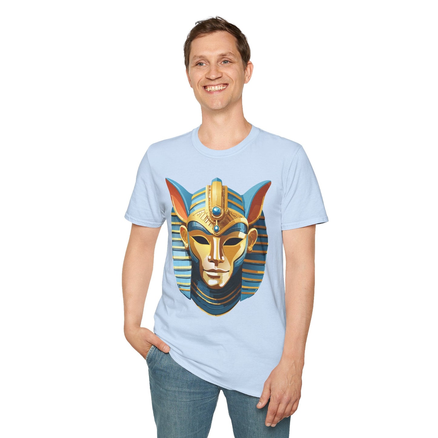 Mask Tee Shirt Unisex Softstyle Cotton Tee With Masquerade Art Design Gildan Softstyle