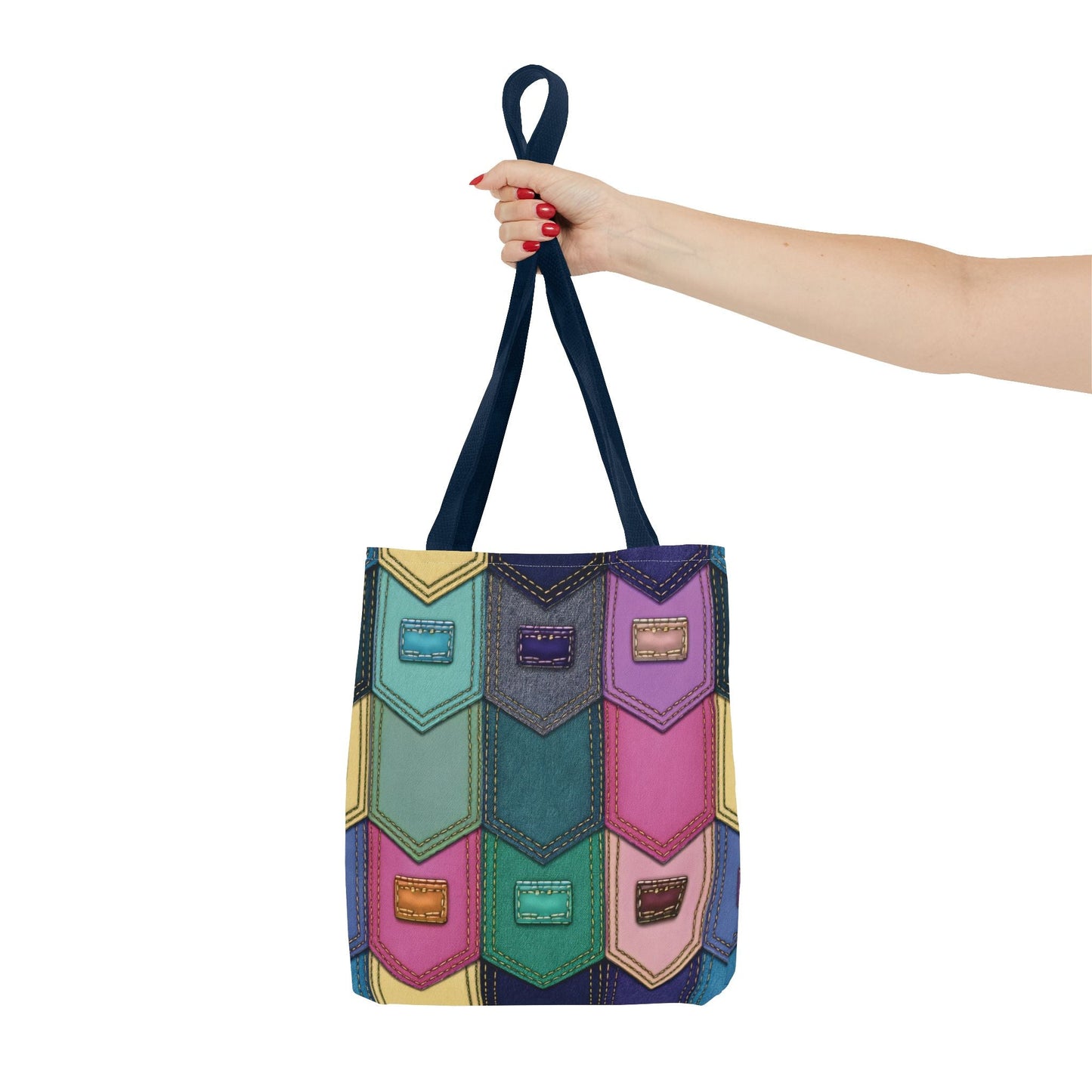 Denim Canvas Bag, Tote Bag Denim Printify