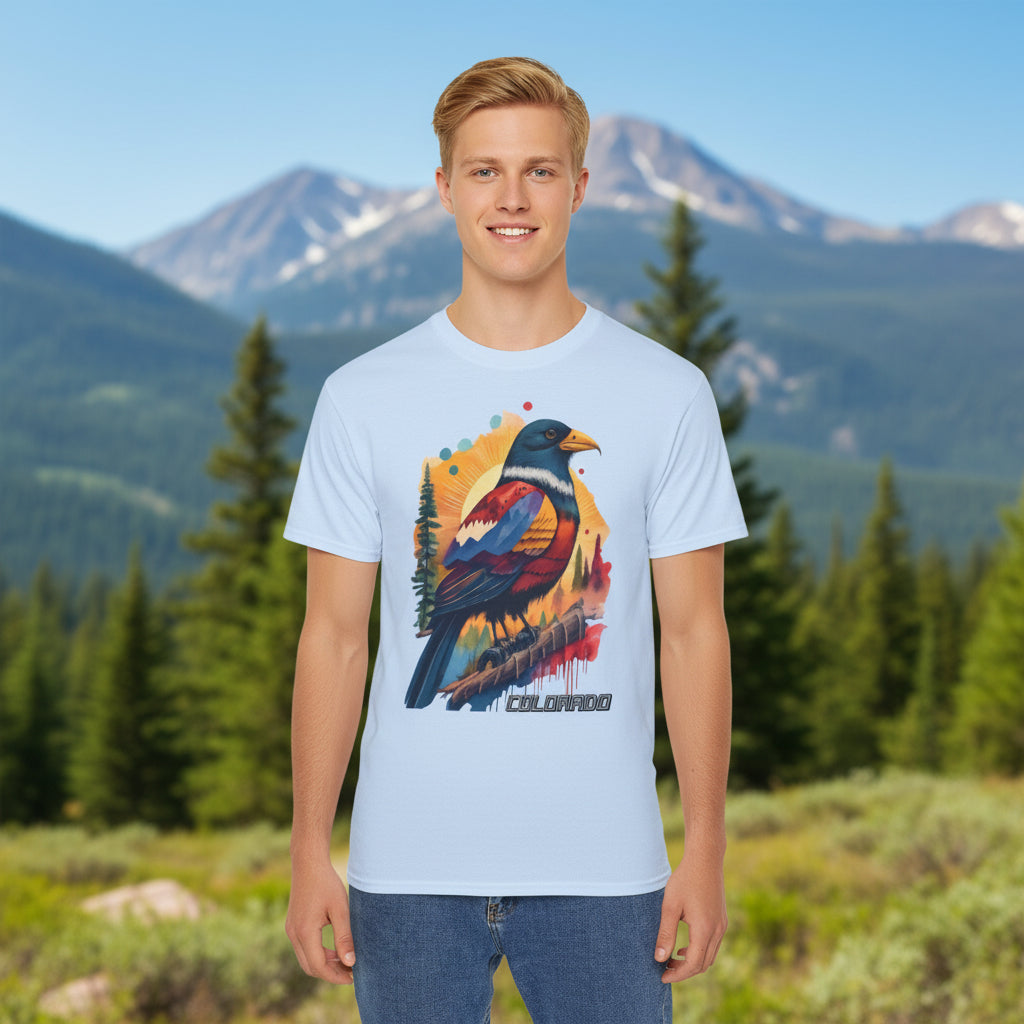 Colorado Bird Graphic Unisex Cotton T‑Shirt 3