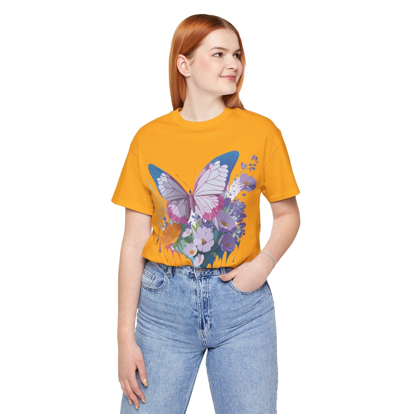 Unisex Butterfly Graphic Tee Adelpha Art Design Vintage Inspired Jersey Tee