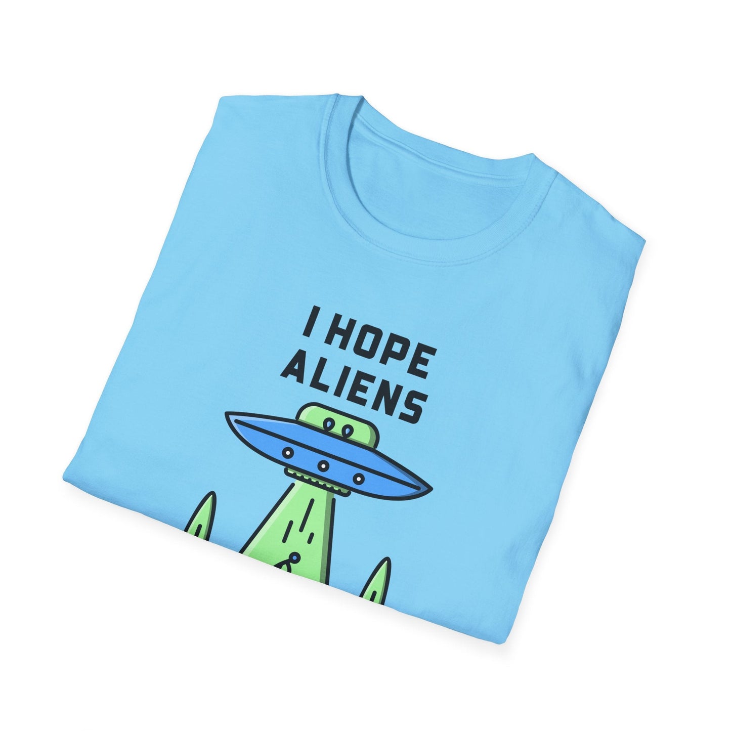Alien UFO TShirt  I Hope Aliens Believe In Me Cute SciFi Graphic Tee