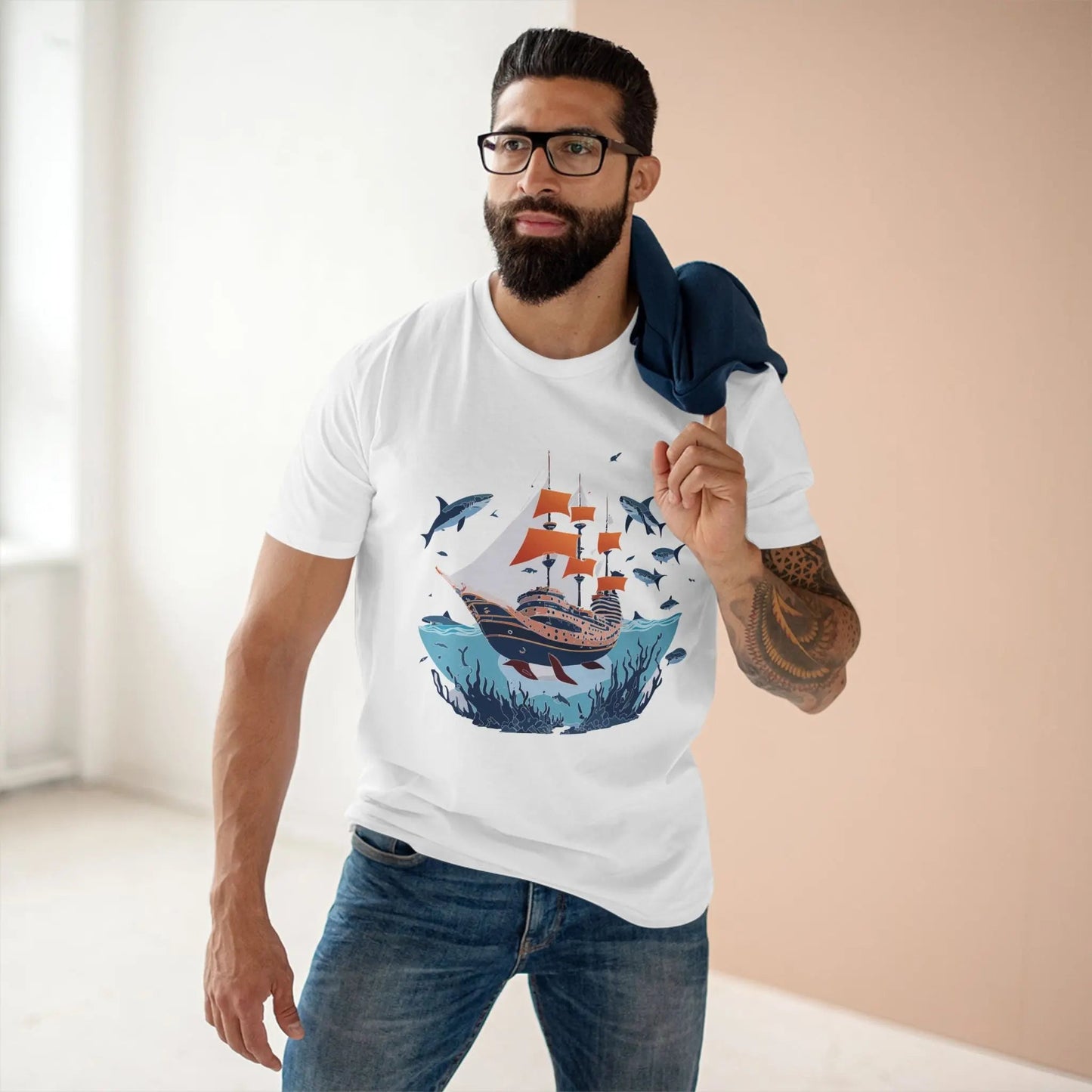 Ocean Coast Graphic Unisex 100 Cotton Staple Tee 26