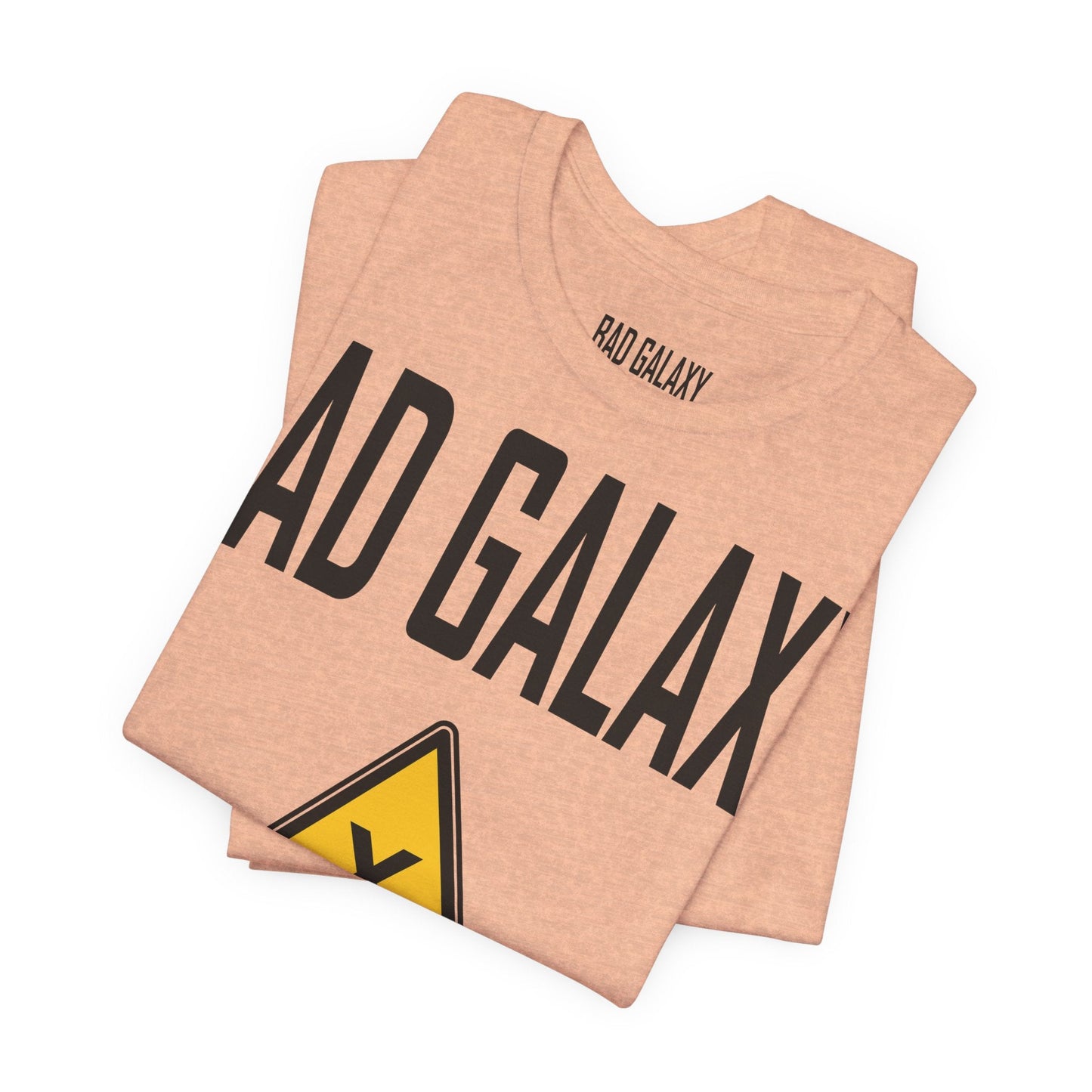 Tee Shirt With Red Stamp From Bad Galaxy Eco Friendly 100 Percent Cotton Printed In USA