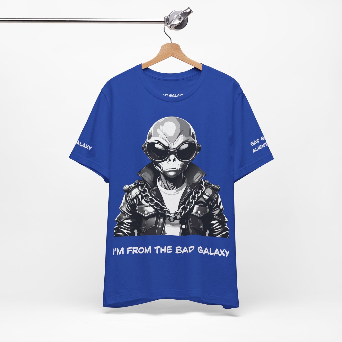 Tee Shirt With Alien From Bad Galaxy 100 Percent Cotton Made To Order Eco Friendly Inks Tee