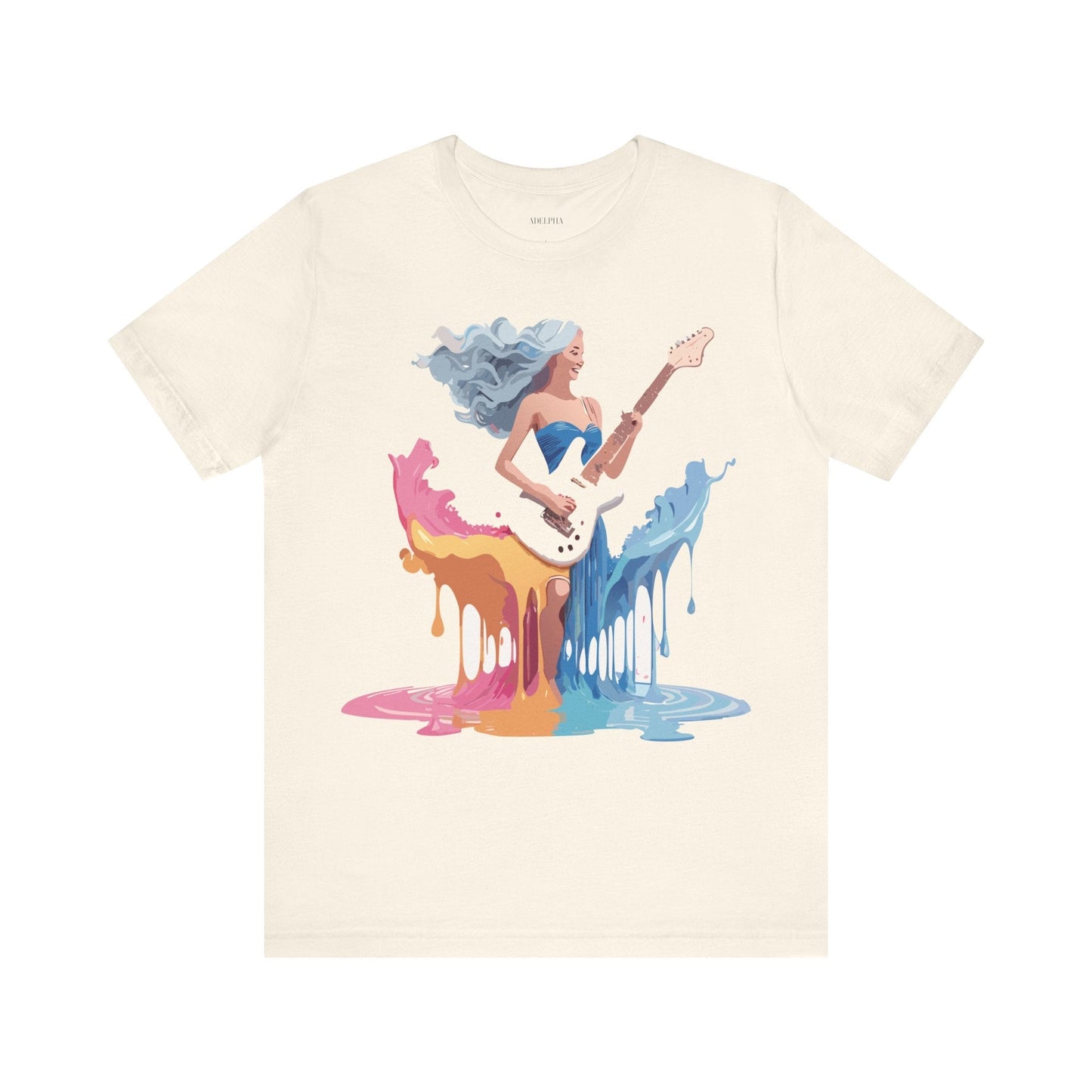 Music Graphic Unisex 100 Cotton Vintage Art with Musical Elements Tee 44