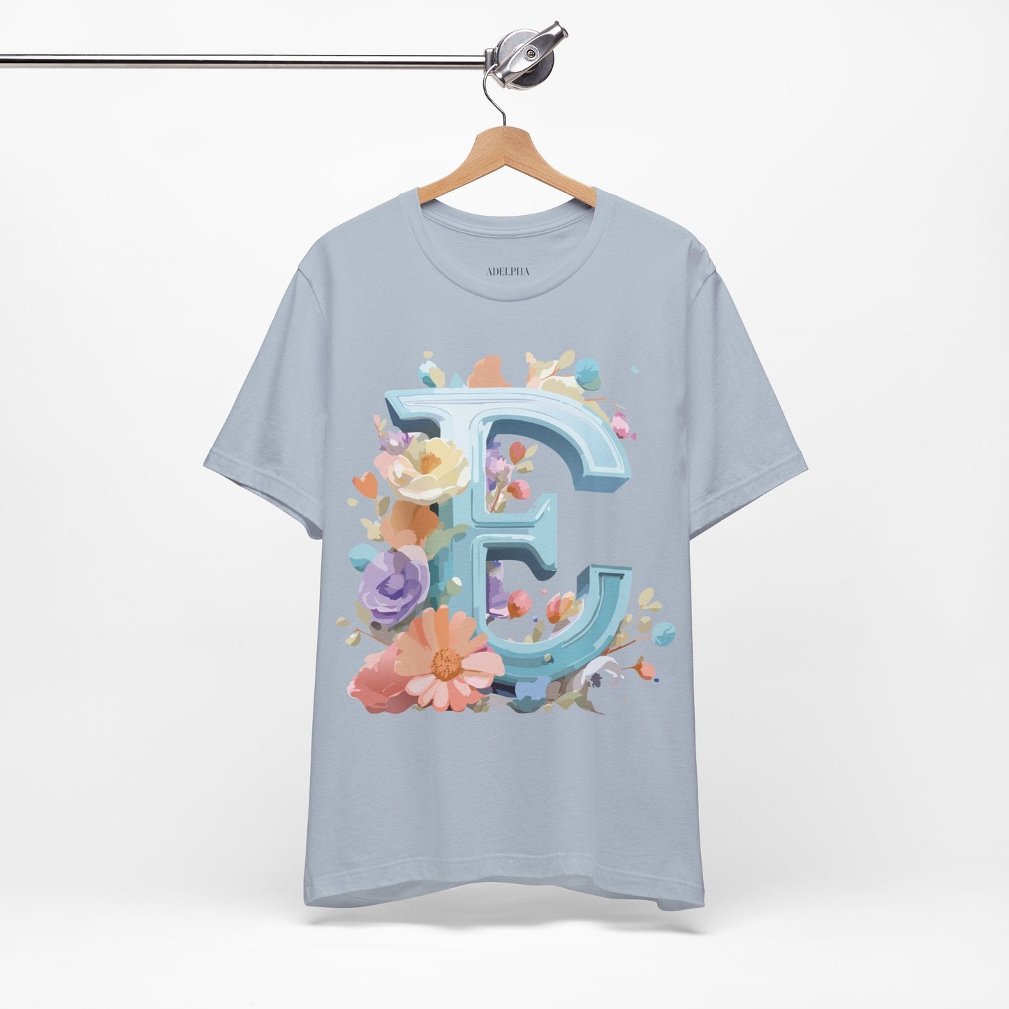 Unisex Letter E  Graphic Tee Featuring Vintage Inspired Artwork Collection