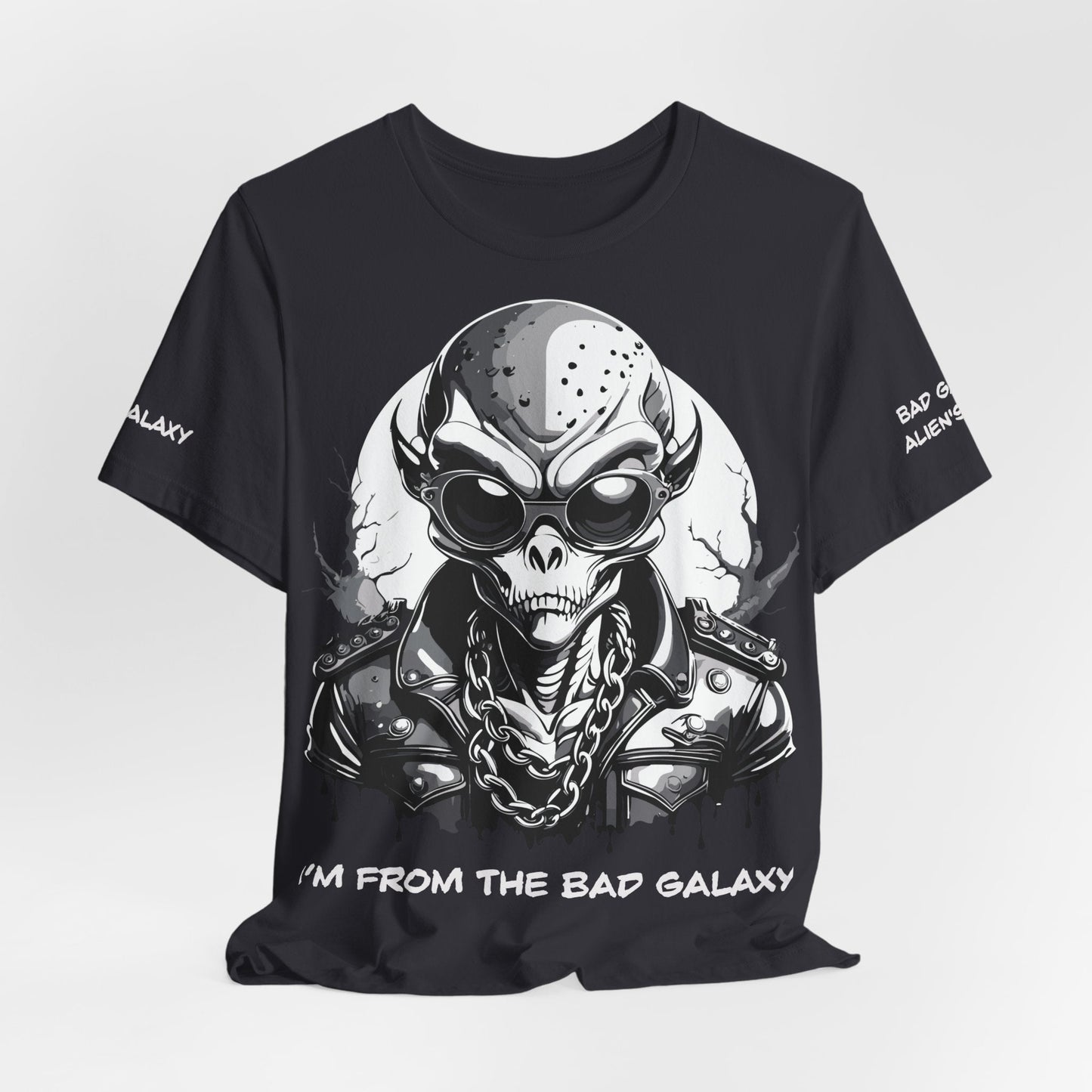 Alien Tee Shirt From Bad Galaxy 100 Percent Cotton Made to Order Eco Friendly Non Toxic Inks
