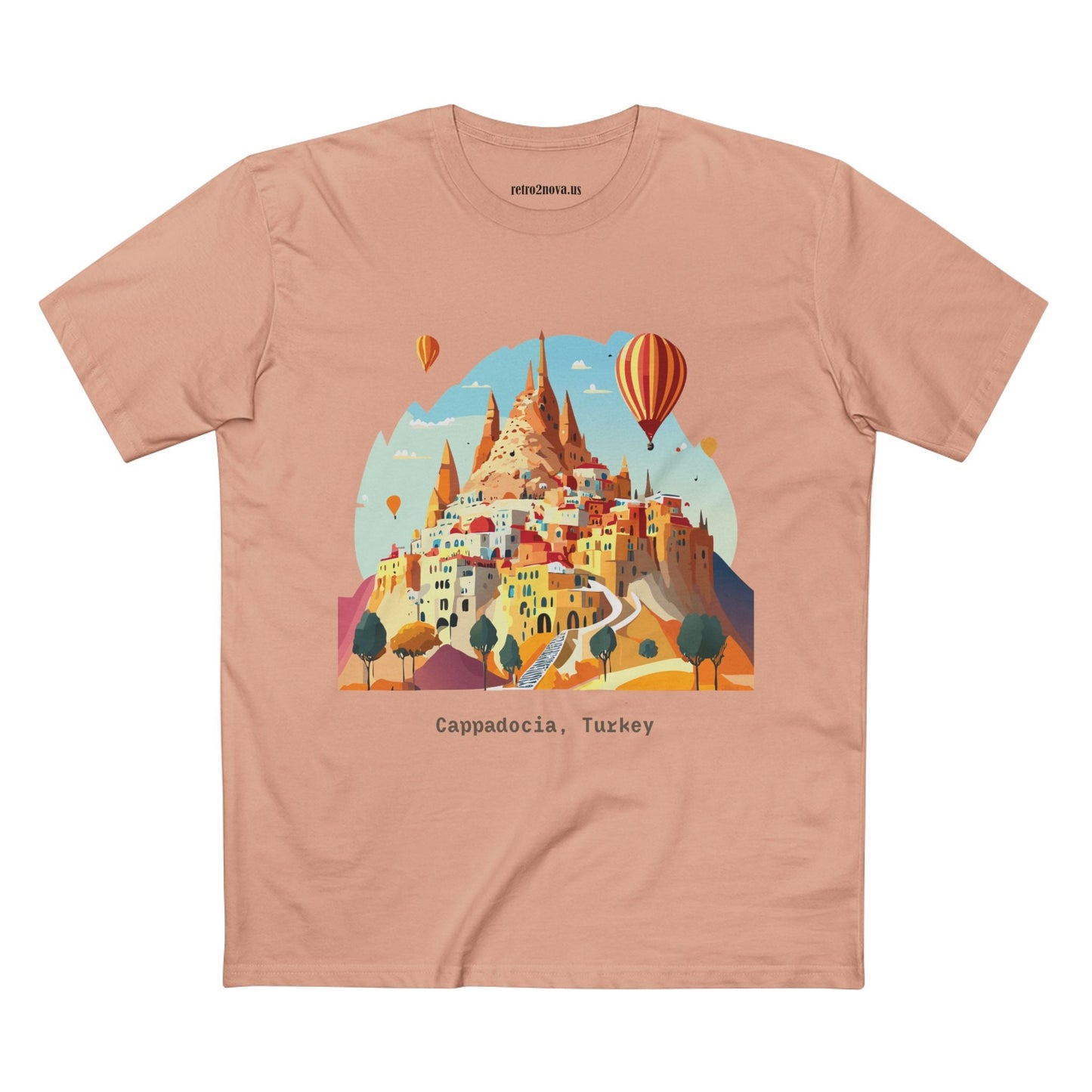 Travel Shirt Cappadocia Shirt Tourist Shirt Unisex Premium Cotton Tee Original Art Design Retro2Nova