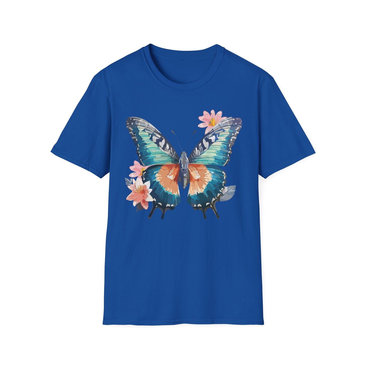 Butterfly T Shirt Unisex Cotton Tee Monarch Butterfly Design Softstyle 64000 Gildan Brand Quality